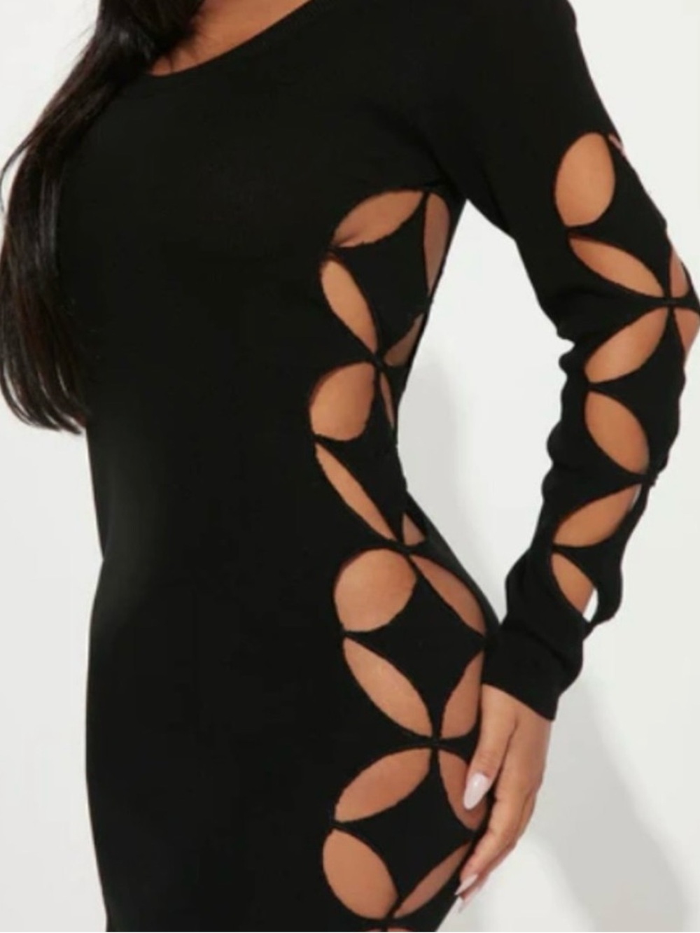 FASHION NOVA CUT OUT MIDI DRESS SIZE SMALL NWT